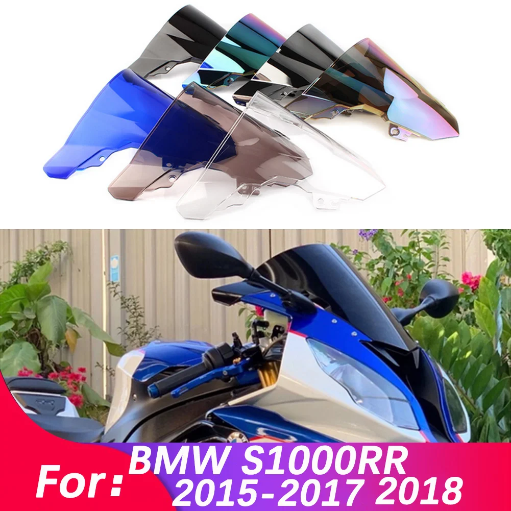 

Windshield For BMW S1000RR S1000 S 1000 RR 2015-2018 Double Bubble WindScreen Motorcycle Accessories Fairing Deflector