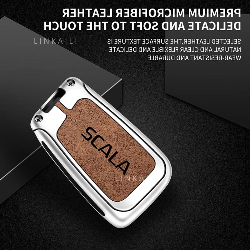 Zinc alloy key case for Skoda Scala 3 key car case key case cover key case