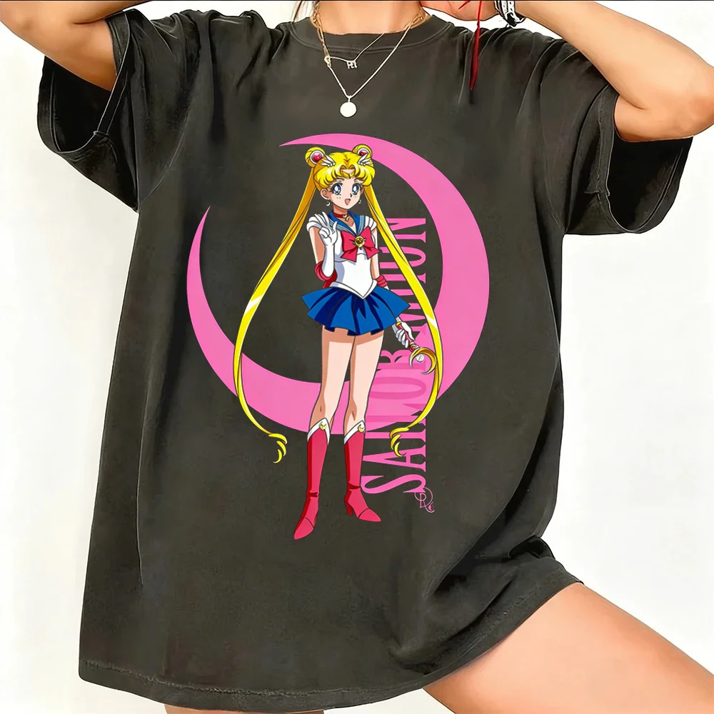 Retro 90s Anime Graphic Cotton Tee - Unisex Streetwear Casual Trend Shirt