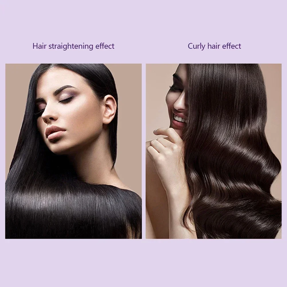 Hair Straightener Brush 3 Levels 60s Anti-Scald Heat Up Cordless Rechargeable Hot Comb 4000mAh Battery Straightener Brush 3