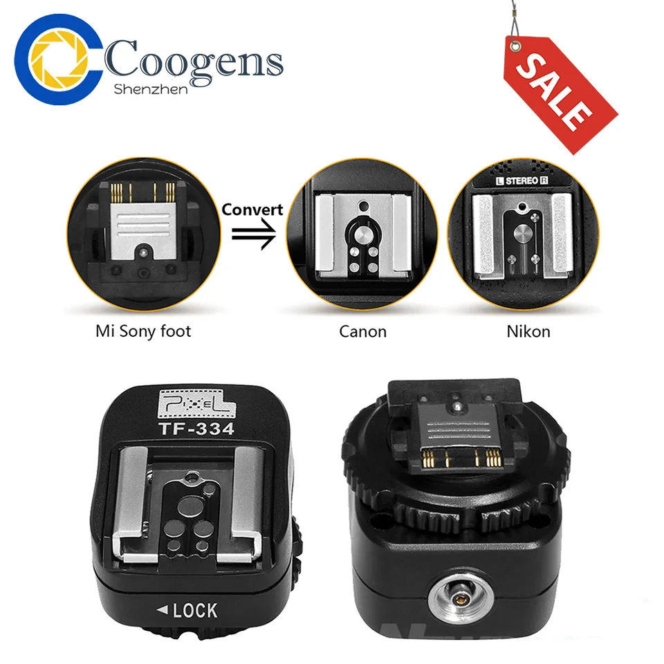 Pixel TF334 Hot Shoe Adapter For Converting Sony Mi A7 A7S A7SII A7R