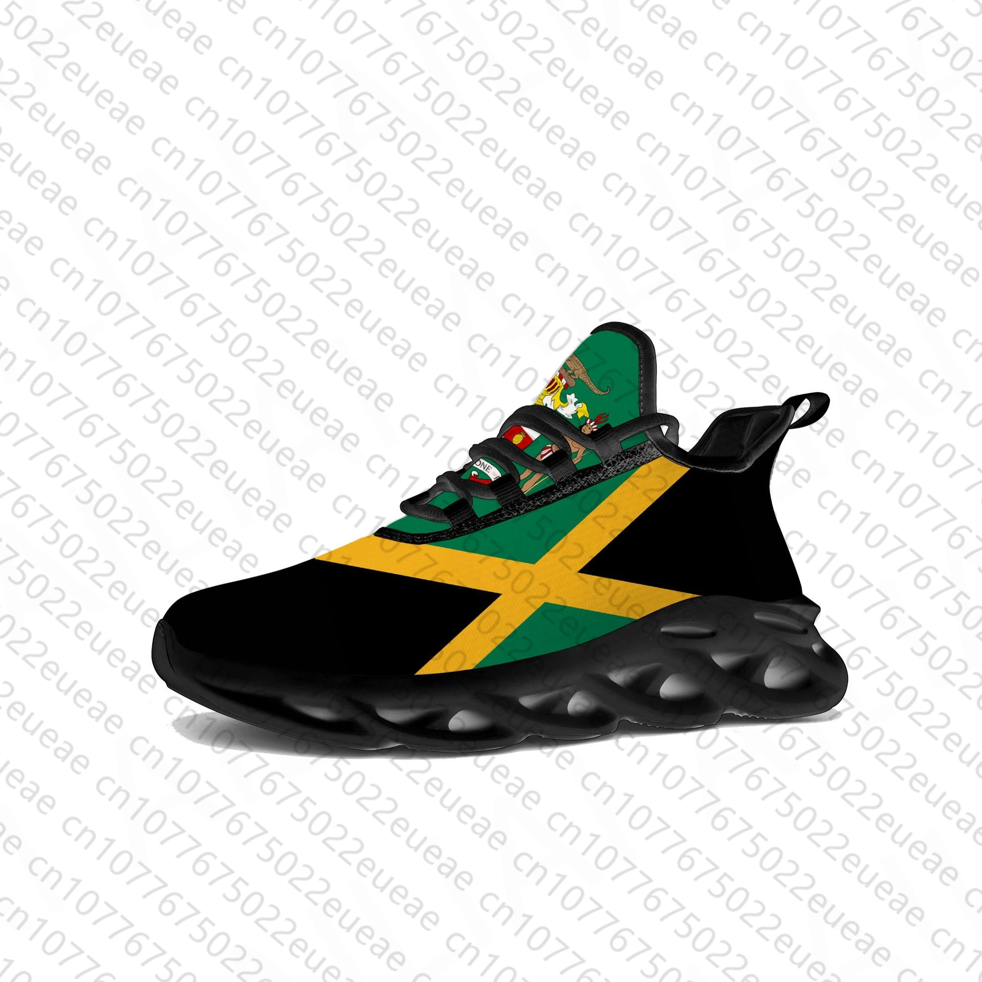 

Jamaican Flag Flats Sneakers Mens Womens Sports Jamaica Shoes High Quality Sneaker Lace Up Mesh Footwear Tailor-made Shoe Black