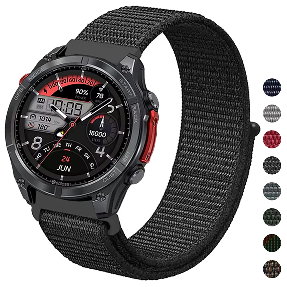 22mm Braided Nylon Sport Watchband Strap