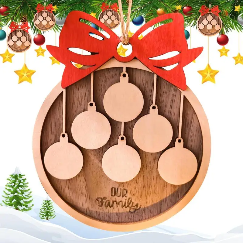 

Wooden Hanging Ornaments Christmas DIY Unfinished Wood Crafts Wall Hangings Tree Decorations for New Year Holiday Gift Tag