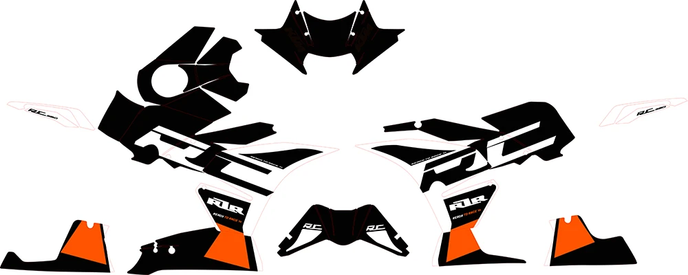 

Для KTM RC 125 200 250 390 2020 2021 2022 мотоциклетная лампа 3M обтекатель наклейка