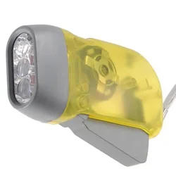 Multi - Color Hand - Powered LED Flashlight and Camping Lamp (Yellow)
