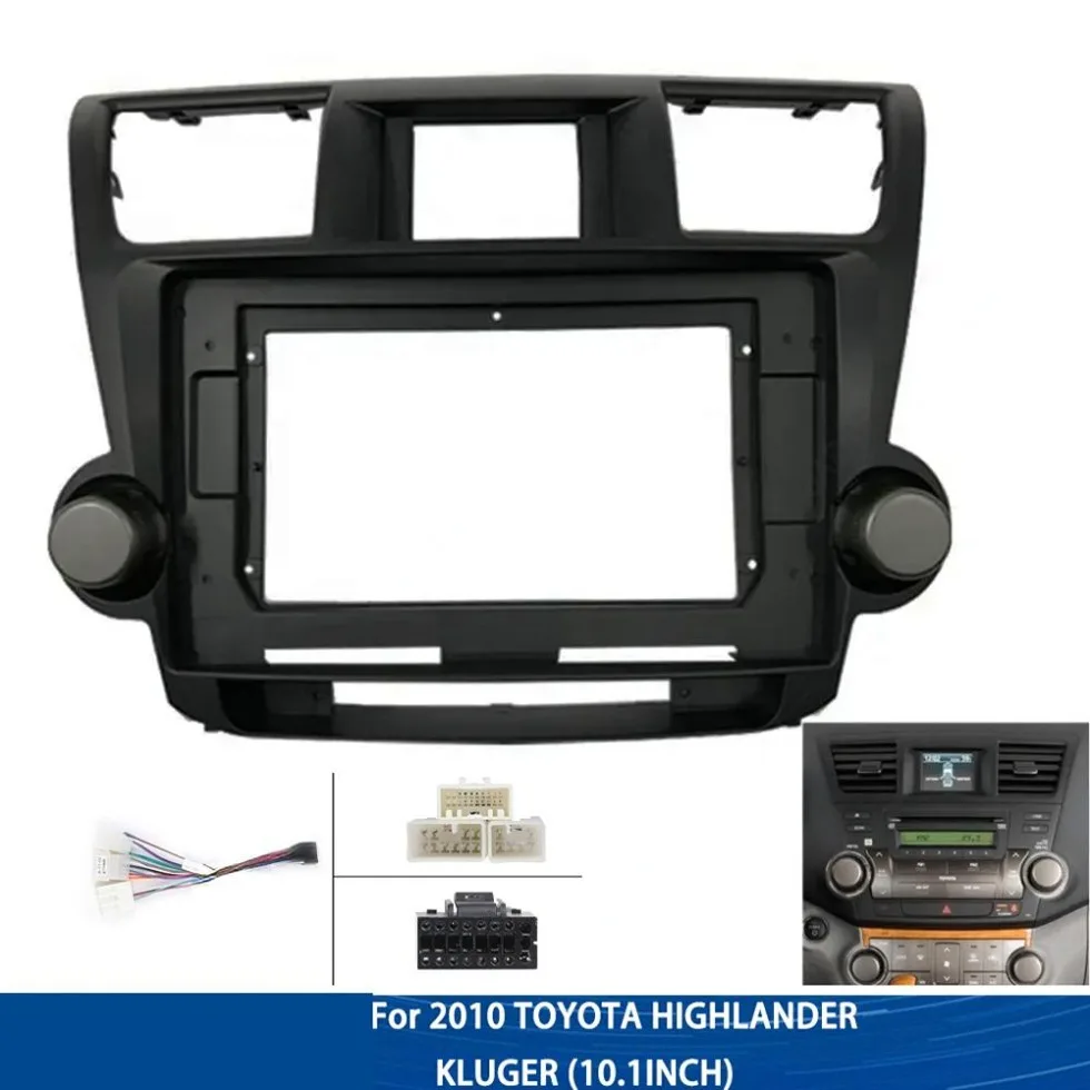 

Установка установочный комплект приборной панели рамка для TOYOTA Highilander 2009 + 10,1 "DVD Android экран MP5 радио платить стерео