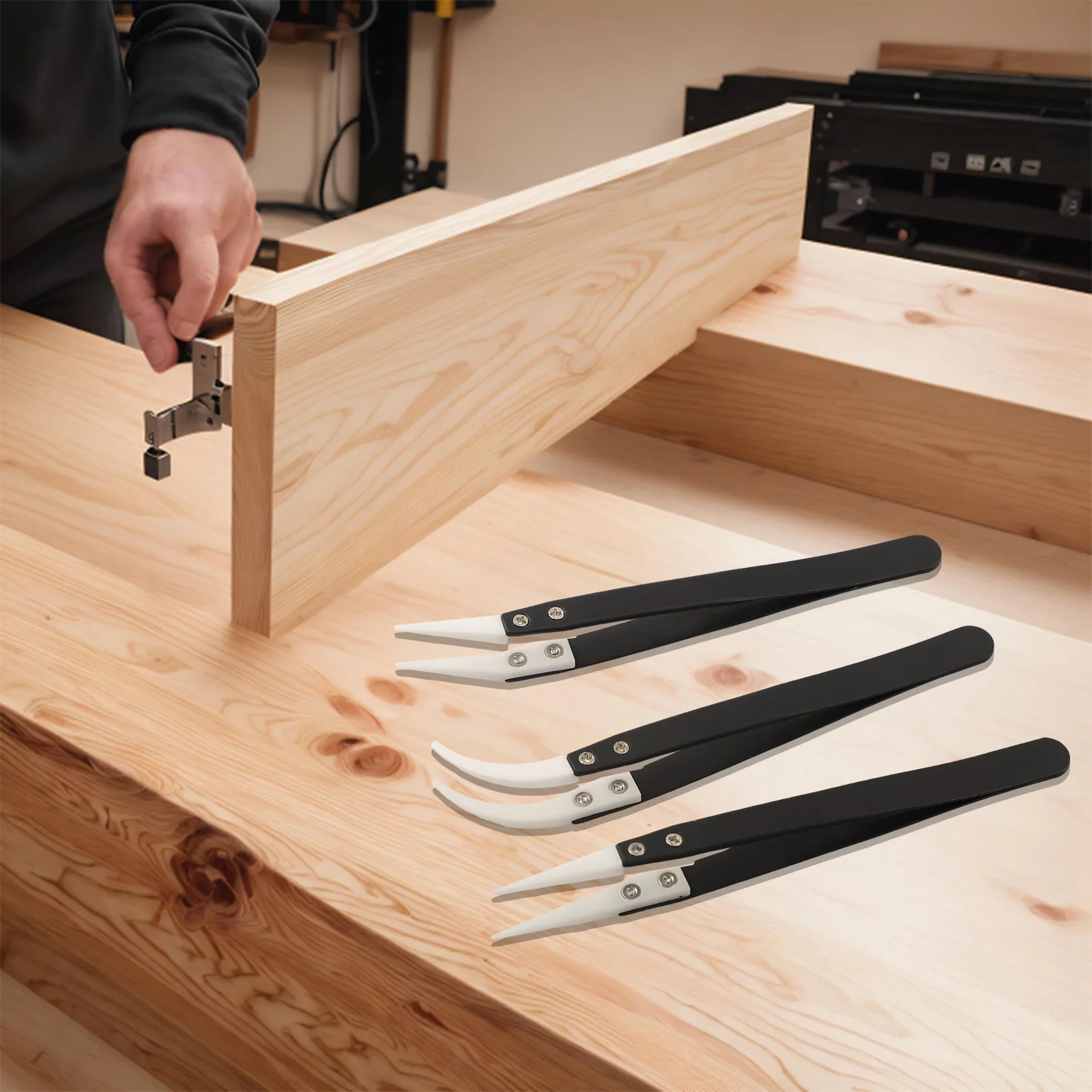Disassembly Tweezers Repair Tweezers Repair Work Precision Maintenance Multiple Styles Small Bend Straight Tip