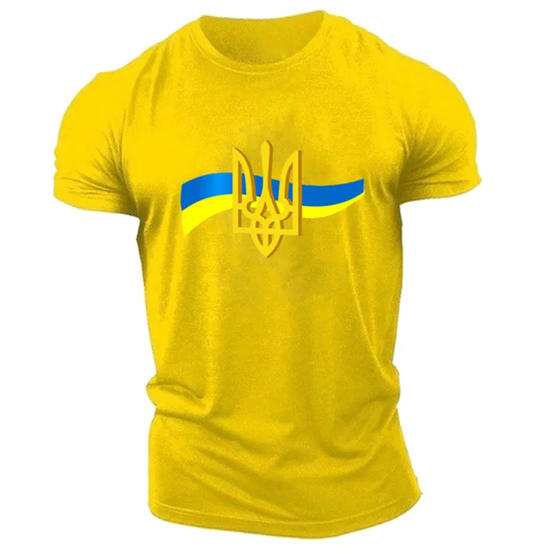 UKRAINE Men's T-Shirt Summer Short Sleeve Ukraine National