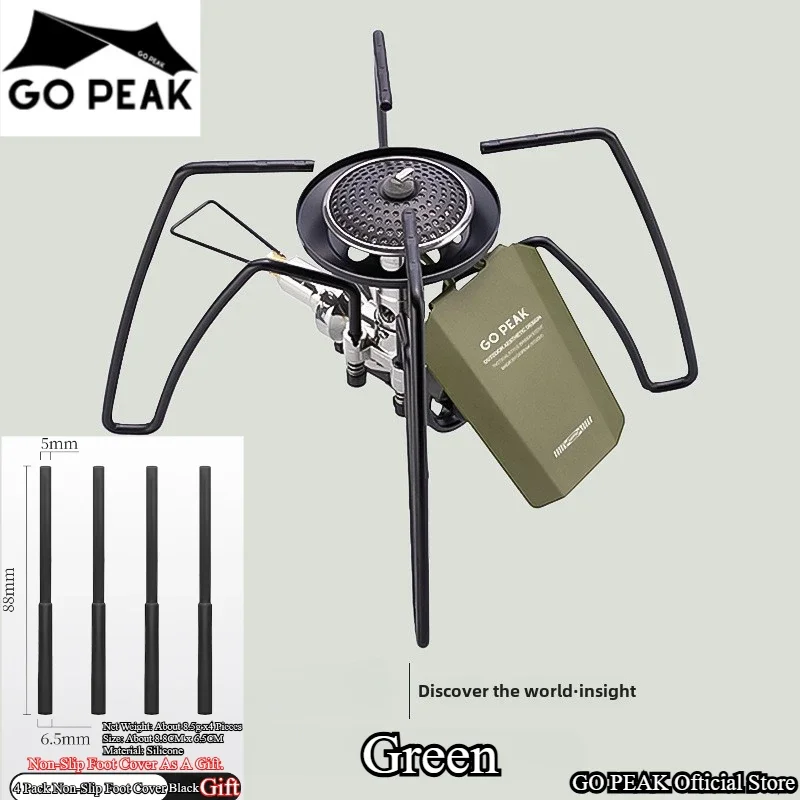 GOPEAK Spider Stove Black Spider Folding Card Stove Camping Tableware Camping Kitchenware Barbecue Gas