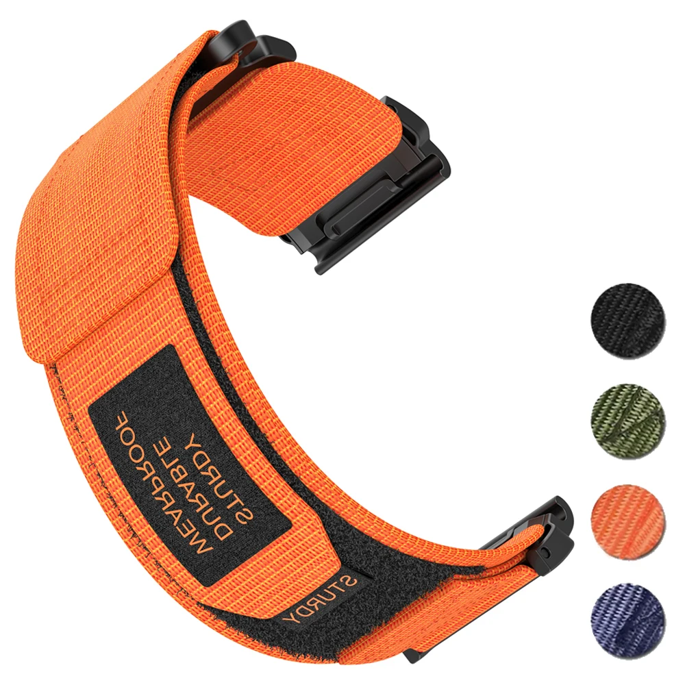 High-Performance Sports Nylon Loop Band for Garmin Watches - Durable & Versatile Bracelet Strap