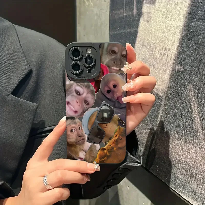 Creative Monkey Pattern Shockproof Candy Soft Phone Case
