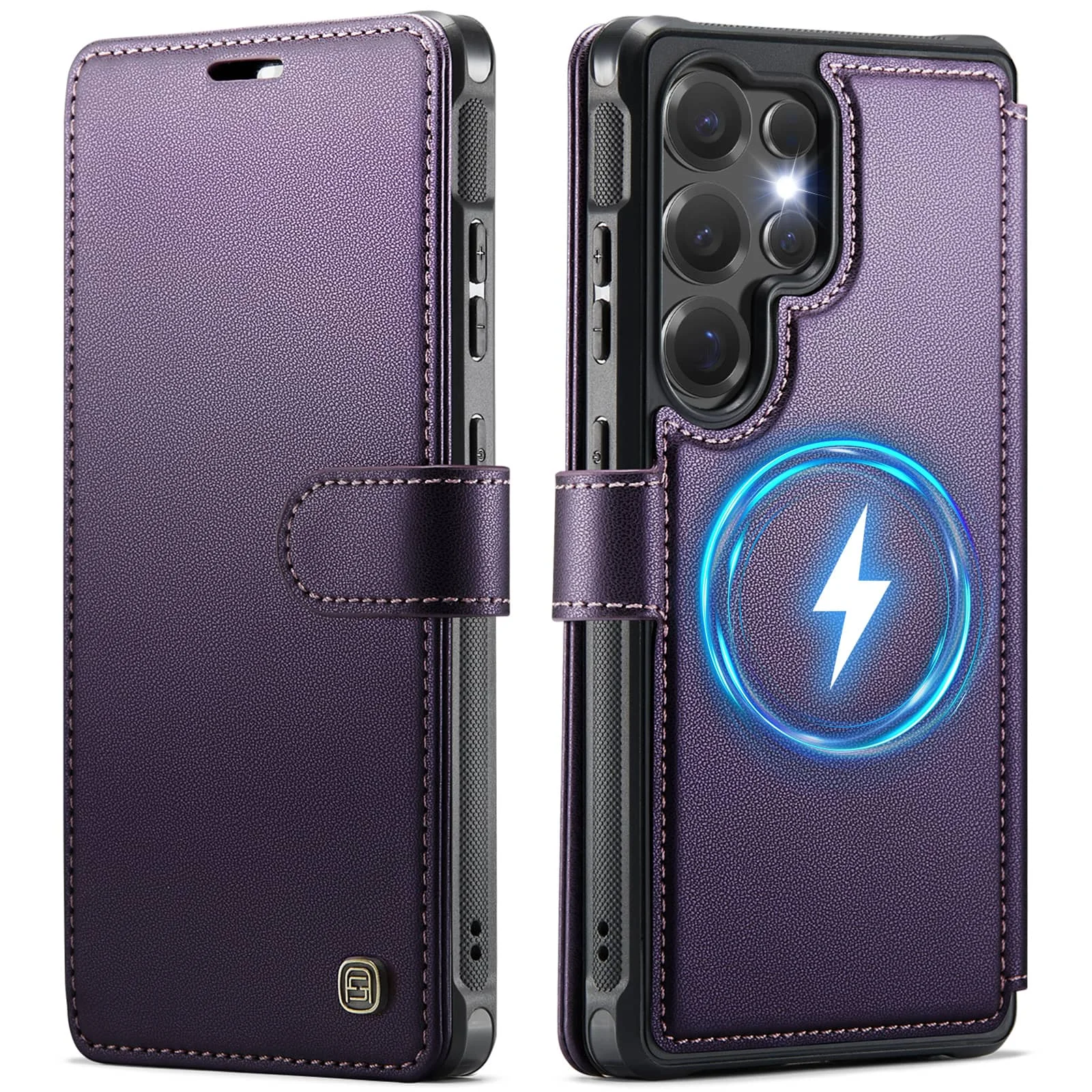 Magnetic PU Leather Wallet Case with RFID Card Holder and Stand – Slim Shockproof Flip Cover