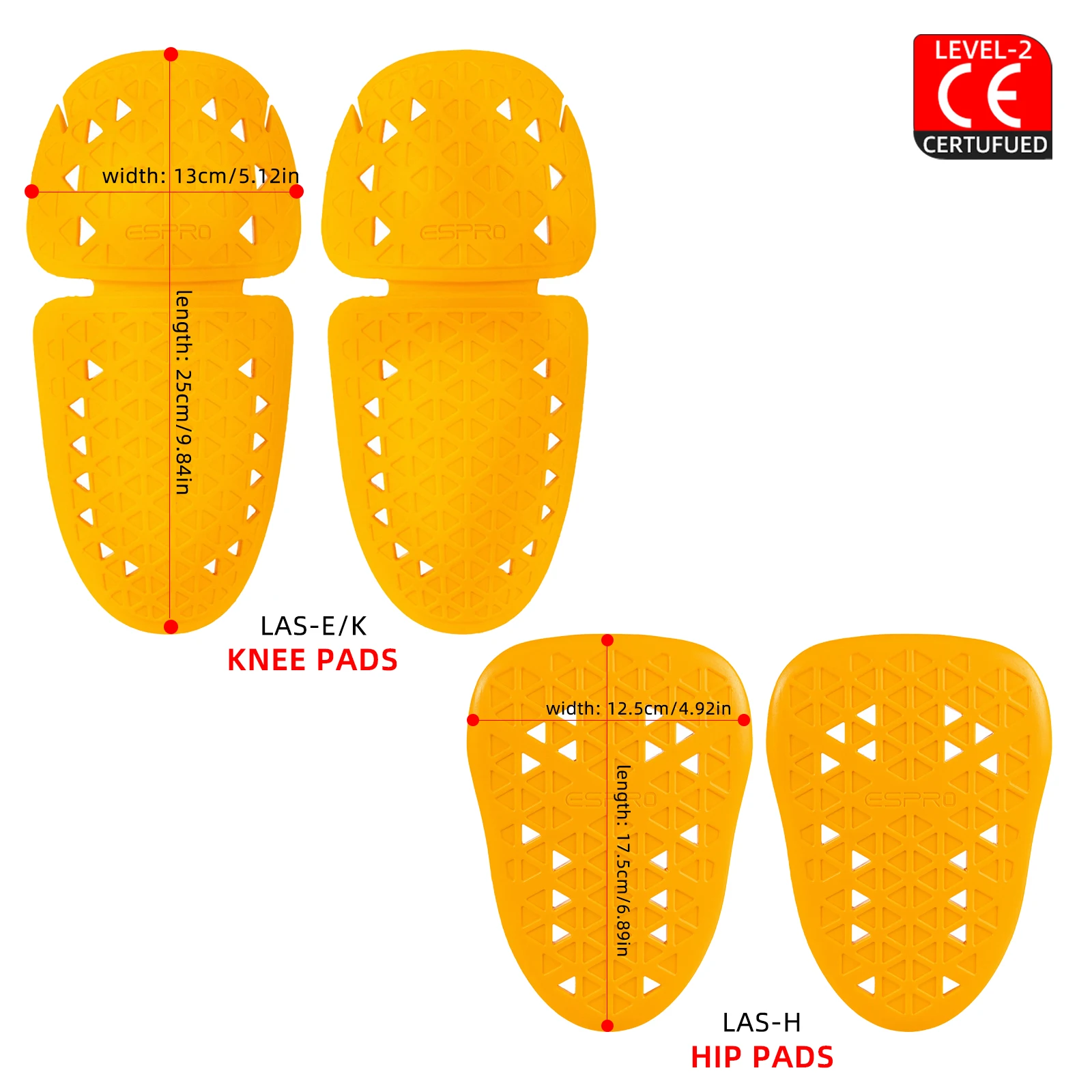 CE Level 2 Approved Knee Pads Hip Protectors For Motorcycle Pants Universal Insert Motorbike Protective Gear Knee Hip Protection