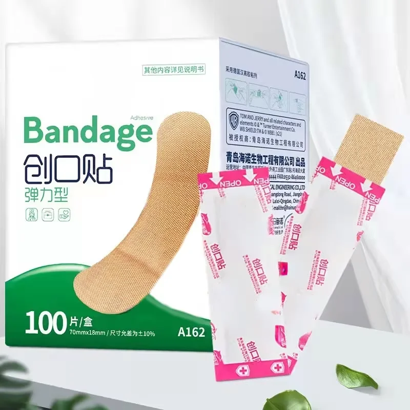 Medical Bandaids Stretchy Disposable Non-Woven Breathable Anti-Abrasive Foot Waterproof 100Pcs
