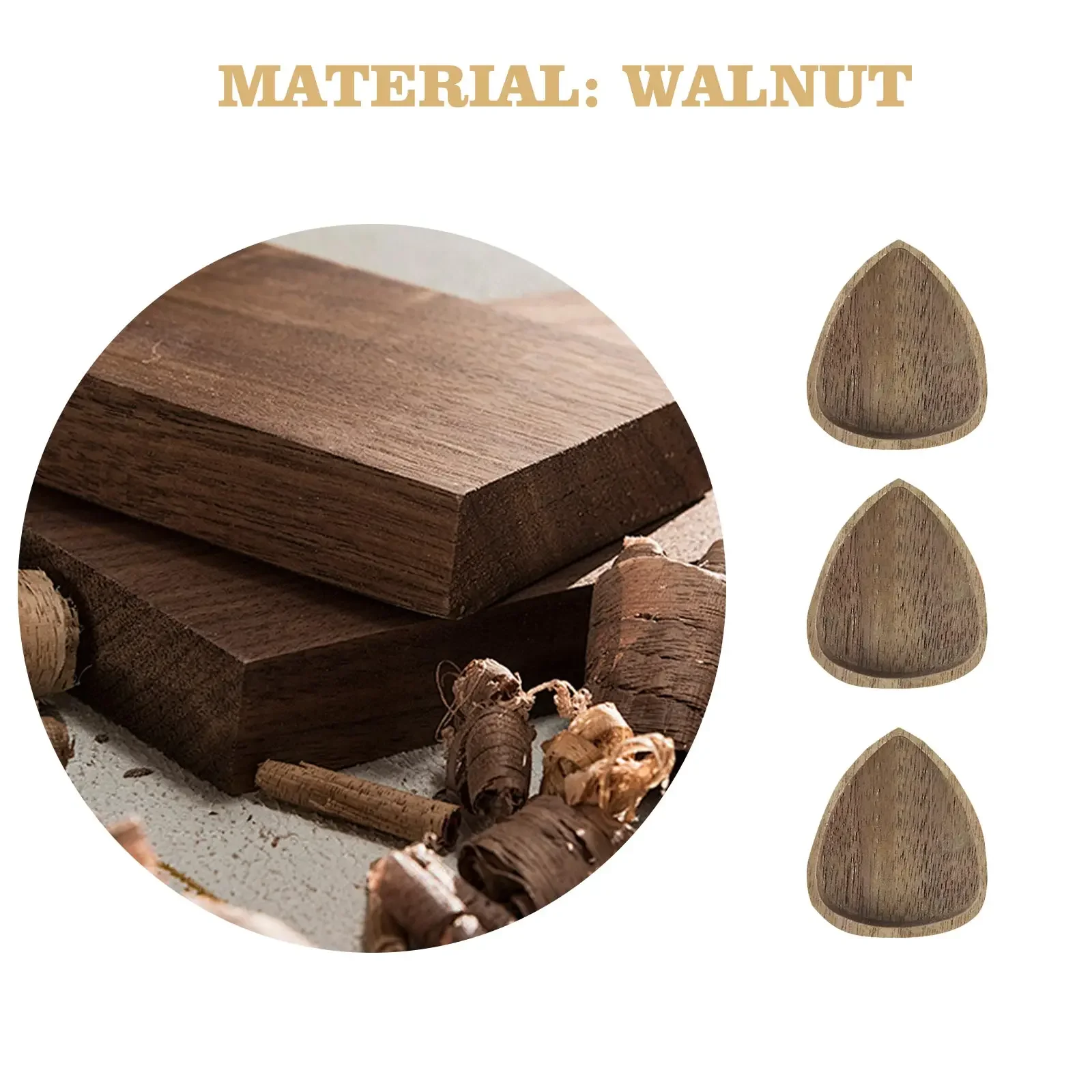 Guitar Pick Box Classical Guitar Picks for Present Bass Wooden Acoustic Pick Bass Plectrum Wood Box