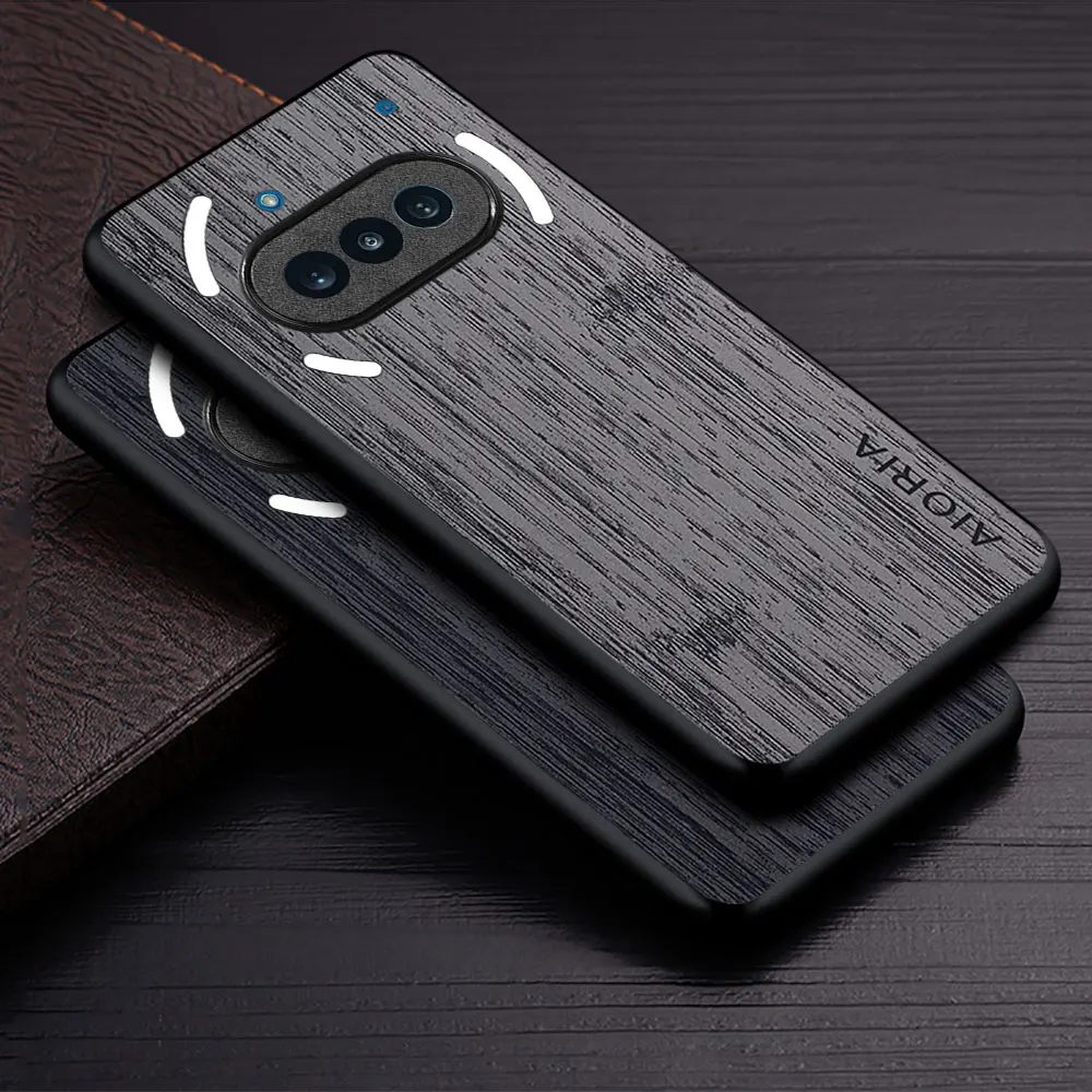 Luxury Bamboo Wood Pattern Leather Phone Case Cover