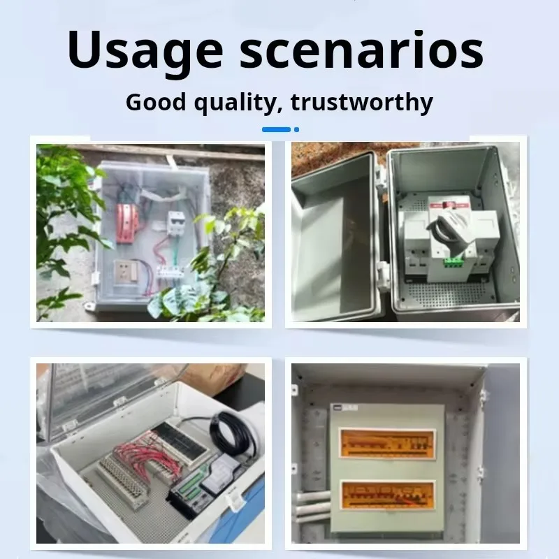 Electric distribution box Outdoor Waterproof Electronic Box IP66 Grey/Transparent Cover Distribution Case ABS Housings with Buckle Plastic Junction Box