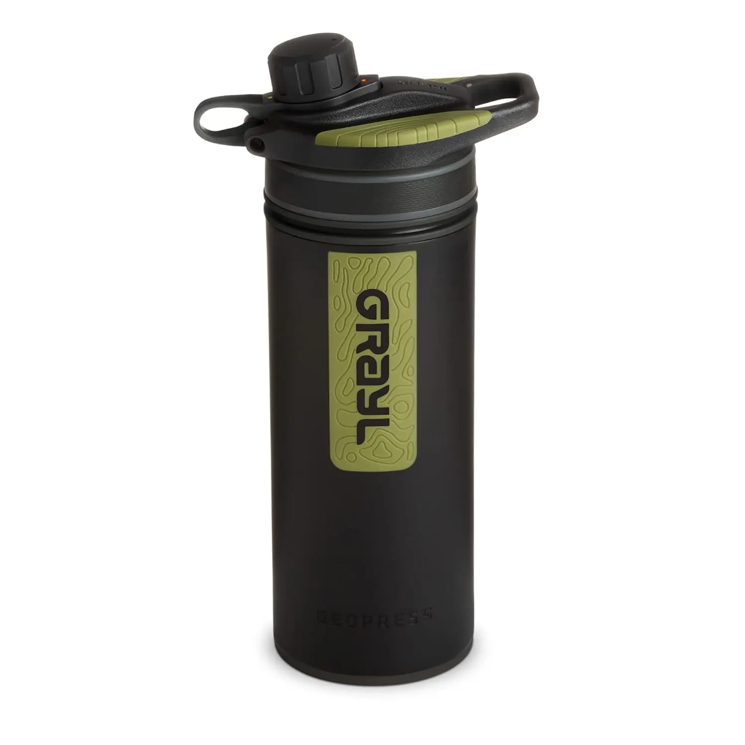 24 oz Water Purifier Bottle-Filter for Hiking, Camping, Survival, Travel (Black )