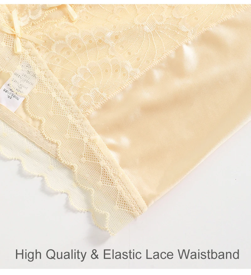 High Waist Lace Women Panties Ice Silk Thin Elastic Briefs Lingerie Seamless Luxury Breathable Underwear Butt Lifting Underpants
