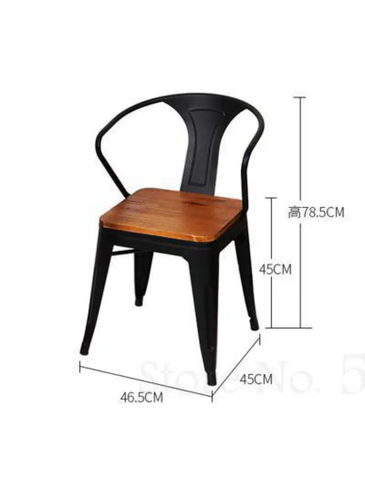 Balcony outdoor wrought iron table and chair combination cafe tea shop bar leisure small round table and chair three-piece