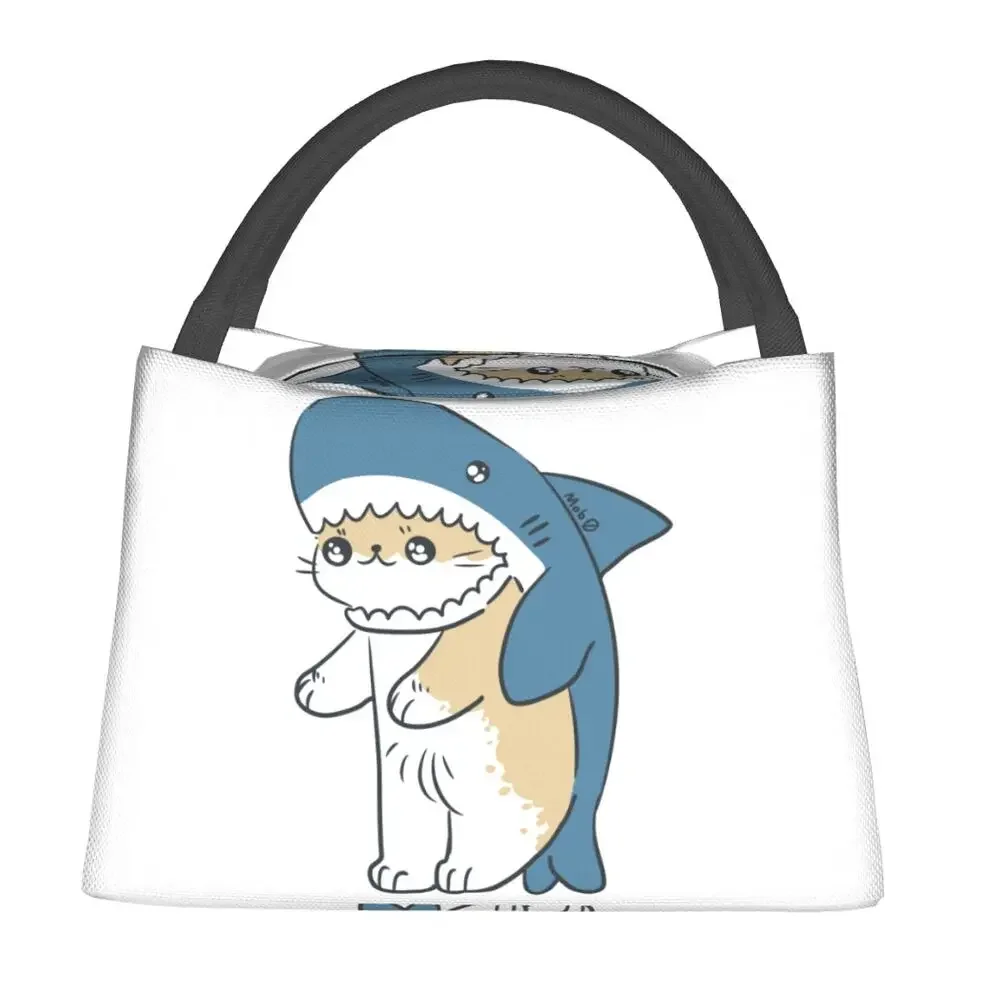 

Индивидуальные Мультяшные сумки для ланча с рисунками манга животных Кошки акулы, Женский теплоизолированный Ланч-бокс для работы или путешествий