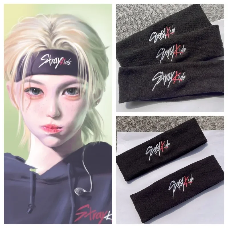 

2023 Korean Wave Stray Kids FELIX Same Hairband MANIAC Sports Headband Yoga Accessories Trend New Accessories Couple Gift