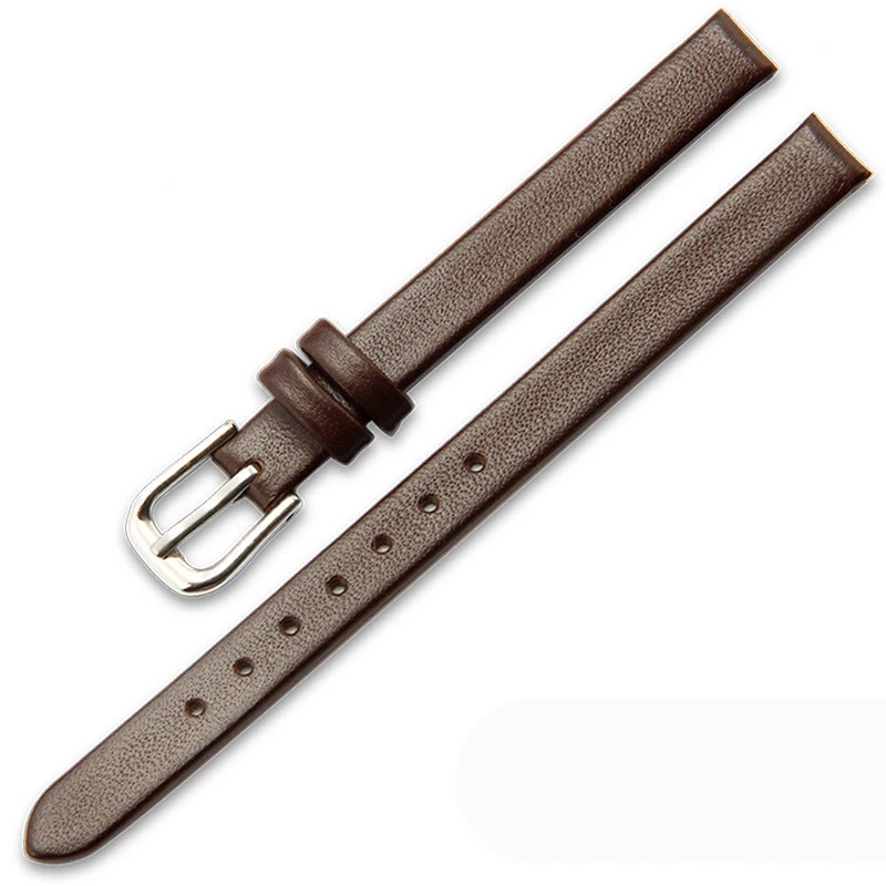 Elegant Women's Genuine Leather Watch Bracelet - Slim Design, Various Sizes Available