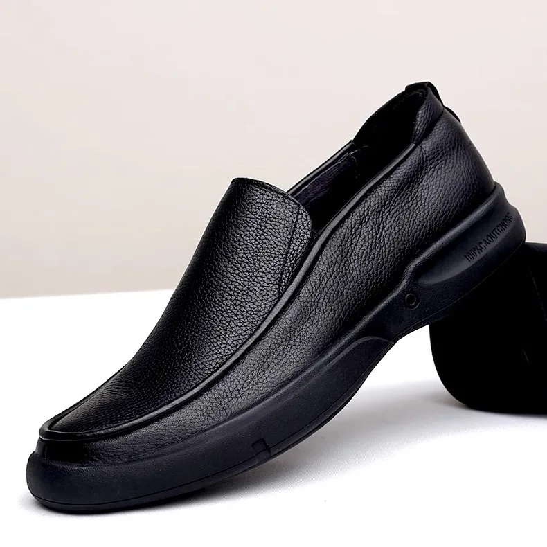 LIHUAMAO Slip On Loafers Men Shoes Casual Cow Leather Designer Comfortable Walking Sneakers outdoor work shoes for men 4