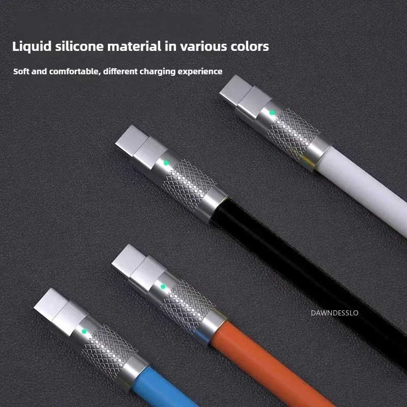 120W 7A 초고속 충전 PD 타입 C 리퀴드 실리콘 케이블 퀵차지 1M 2M USB 케이블 USB C to C 충전 케이블 iP1617 업그레이드