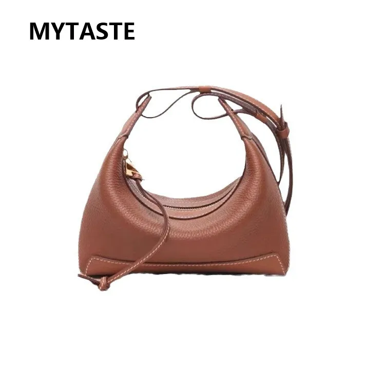 

MYTASTE Fashionable New Light Luxury Versatile One Shoulder Underarm Bag Crossbody Lunch Box Bag French Stick Bag for Women