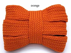 Vibrant 2cm Wide Fashion Shoelaces - Multicolor Options - 160cm (Orange)