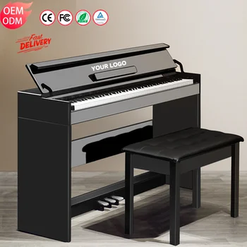 Kerid Factory 88 Key Weighted Digital Piano Professionnel Piano Keyboard Stoving Varnish Upright Digital Piano