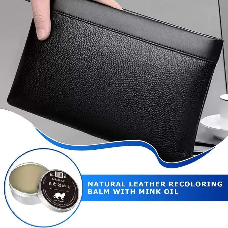 Leather Cleaning Cream Mink Oil Leather Care Balm for Boot Bags Furniture Restoring Refurbishing Maintenance leather repair gel leather repair kit leather cleaner shoe cleaning cream