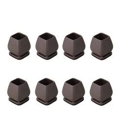 8PCS Chair Leg Floor Protectors with Thick Felt Pads - Silicone Furniture Feet Covers (M Square)