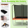 8 FT x 14 FT Rectangular Trampoline with Enclosure, Ladder, Double-Side Galvanized Steel Frame, Outdoor Recreational Trampolines 6