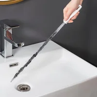 Brosse en nylon spirale anti-blocage, tuyau d'égout de cuisine, bande de dragage de cheveux, brosse d'évier de toilette, gadgets de cuisine 1