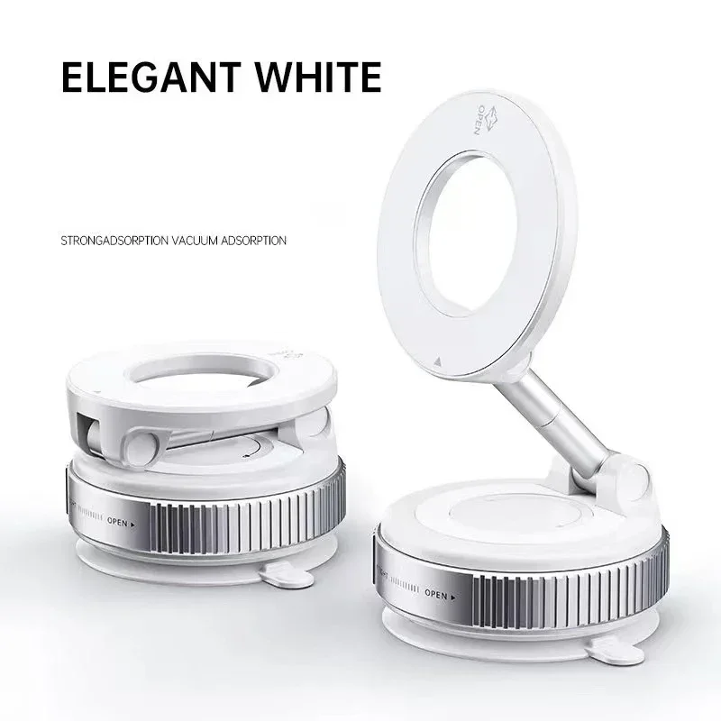 Magnetic Suction Cup Phone Stand with 360° Rotation and Foldable Bracket