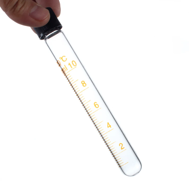 SKYPRO 10 Stks 30ml Centrifugeerbuizen Gegradueerde glazen reageerbuizen met schroefdop Hoge temperatuurbestendige kalibratie reageerbuizen