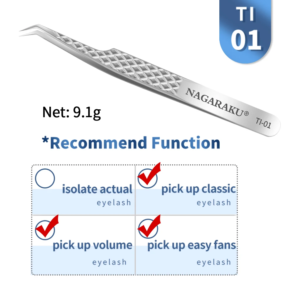 Precision Stainless Steel Eyelash Extension Tweezers