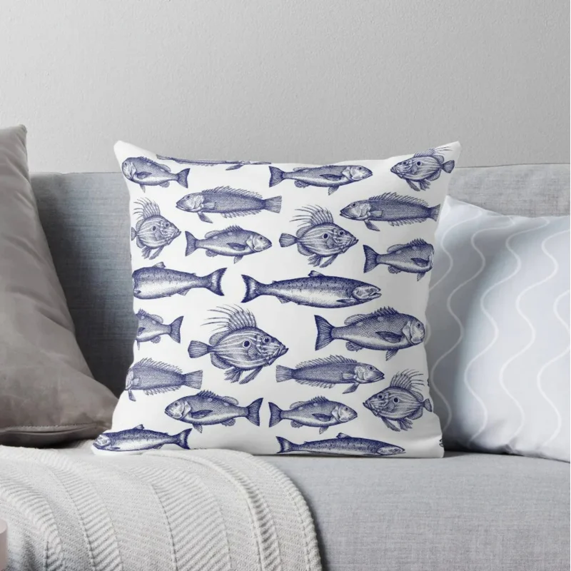 

Fish of Pacifica Throw Pillow Couch Cushions Decorative Sofa Cushion