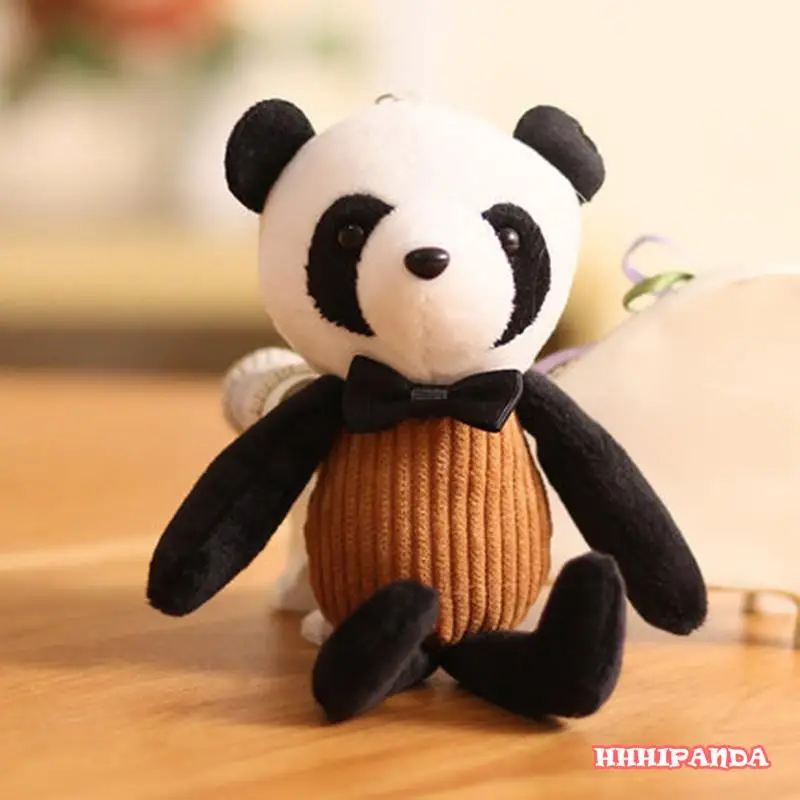 

1PC Cartoon Plush Cute Long-leg Panda Keychain Stuffed Doll Backpacks Car Bag Keyring Men Women Panda Pendants Birthday Gift