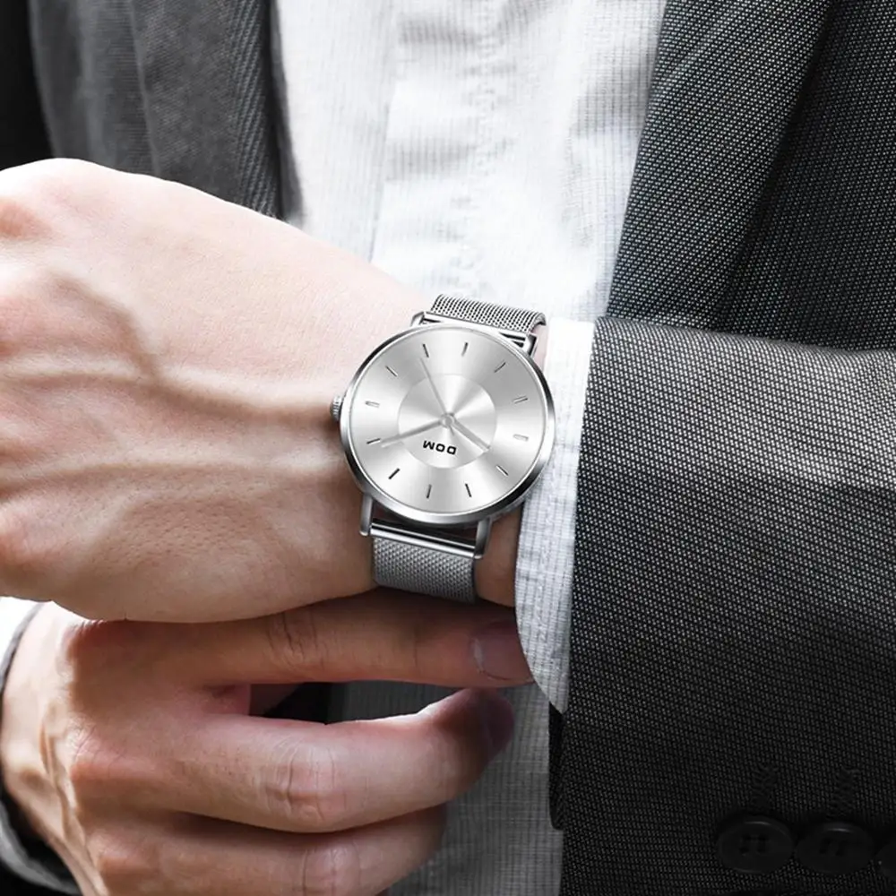 DOM Men Watch Fashion Sport Quartz Clock Mens Watches Top Brand Luxury Business Waterproof Watch Relogio Masculino M-1289D