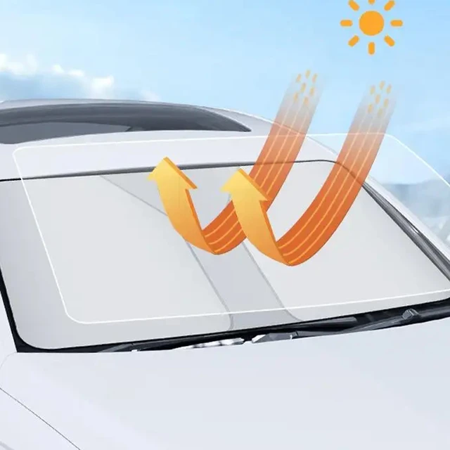 Auto Vorhänge Sonnenblende Kühlung UV-Schutz faltbare reflektierende Auto  Windschutz scheibe Sonnenschutz Abdeckung für Sommer Frontscheibe -  AliExpress