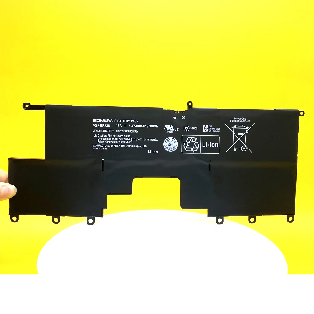 13, VGP-BPS38, SVP1321BPXB, SVP13216PG, SVP132A1CM, BPS38, 4740mAh, Novo