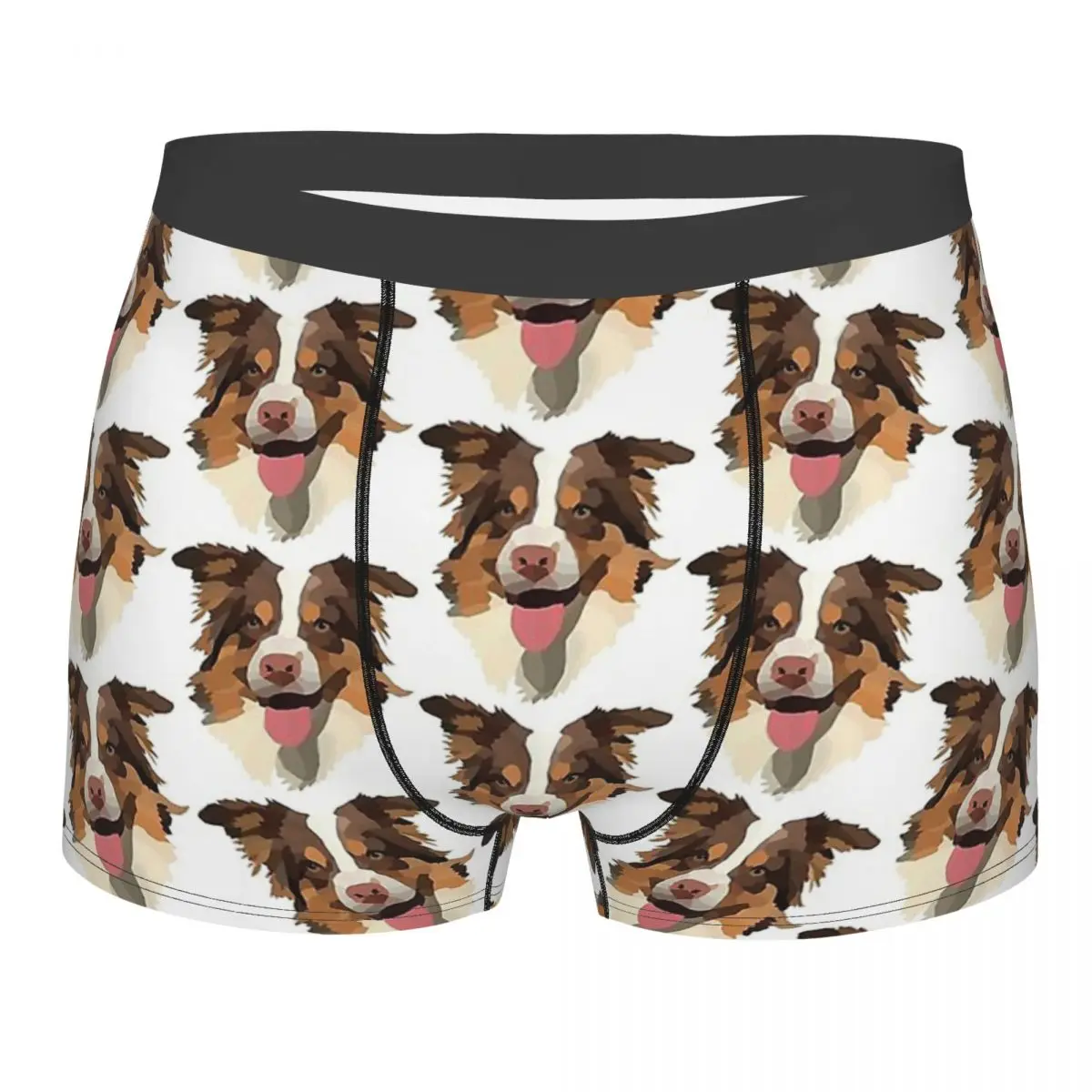 

Brown Australian Shepherd Meme Dog Doge Underpants Homme Panties Male Underwear Sexy Shorts Boxer Briefs