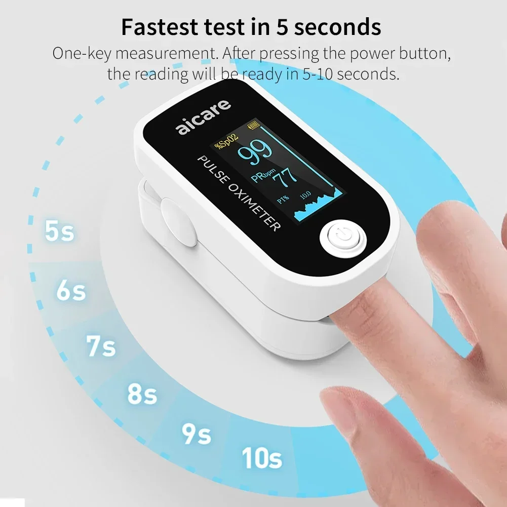 Oxímetro de dedo profesional portátil oxímetro de pulso de dedo Digital OLED oxígeno en sangre ritmo cardíaco herramienta de Monitor de diagnóstico de salud