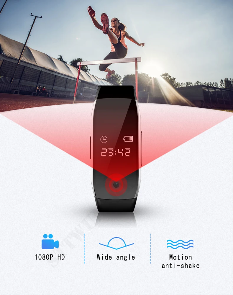 Montre mini caméra avec fonctions vidéo grand angle