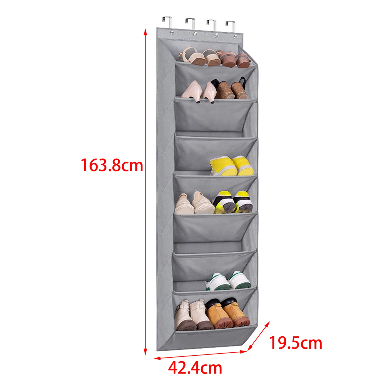 FENTEC Over-the-Door-Shoe-Organizers, Hanging Shoe Organizer with Large  Deep Pocket Shoe Holder for Closet Shoe Rack for Wall, Over Door Shoe  Storage Hold up to 18 Pairs Shoes, 1 Pack Beige - Yahoo