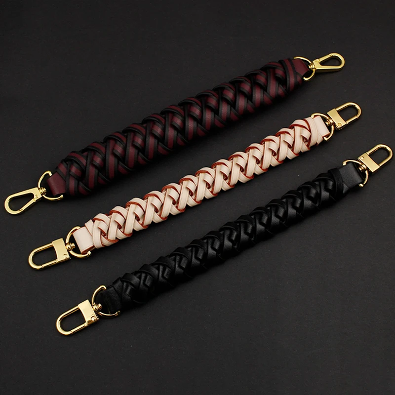 Bucket bag Thick Wrist Strap Fashion Weave Handbag Strap Shoulder Removable Bag Accessories High Quality Weave Short Bag Straps